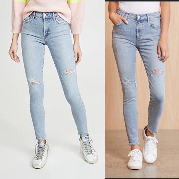 Agolde distressed high rise sophie skinny jeans‎ size 29 - Picture 1 of 11